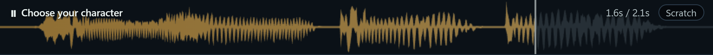 HonkPlayer's waveform in the Gold theme
