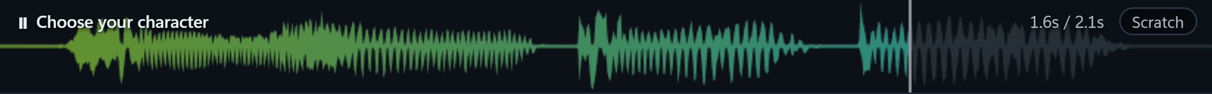 HonkPlayer's waveform in the Honk theme
