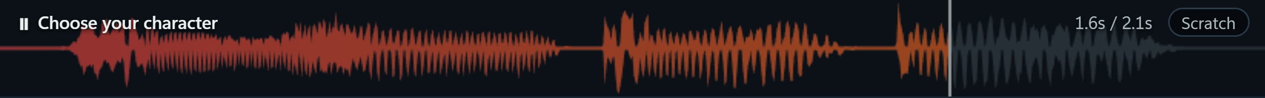 HonkPlayer's waveform in the Lava theme